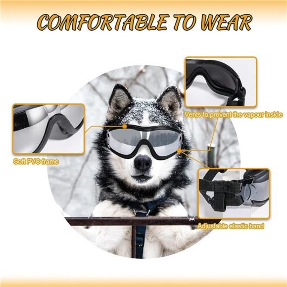 NEW - Dog Sunglasses Dog Goggles, UV Wind Dust Protection Medium or Large Dog - Picture 2 of 6